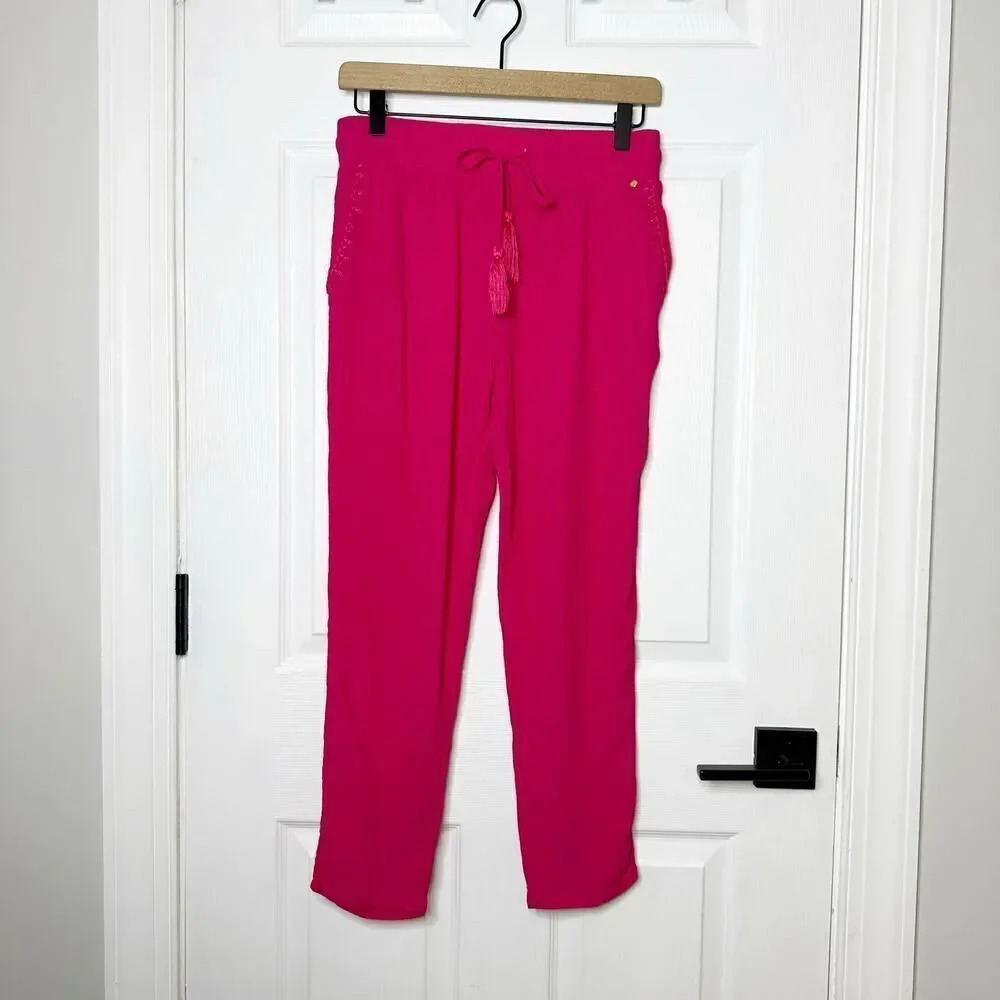 HARLYN Urban Outfitters Size Small Pull On Hot Pink‎ Gauze Pants